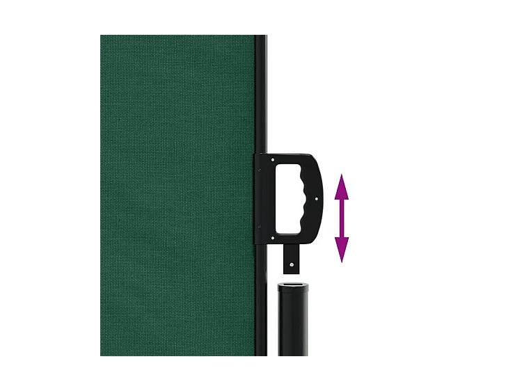 Auvent latéral rétractable vert foncé 140x500