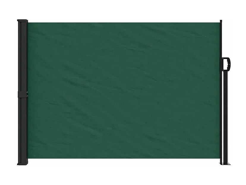Auvent latéral rétractable vert foncé 140x500