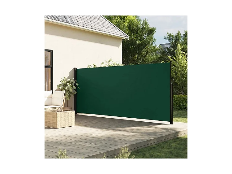vidaXL Toldo lateral retráctil verde oscuro 180x600 cm