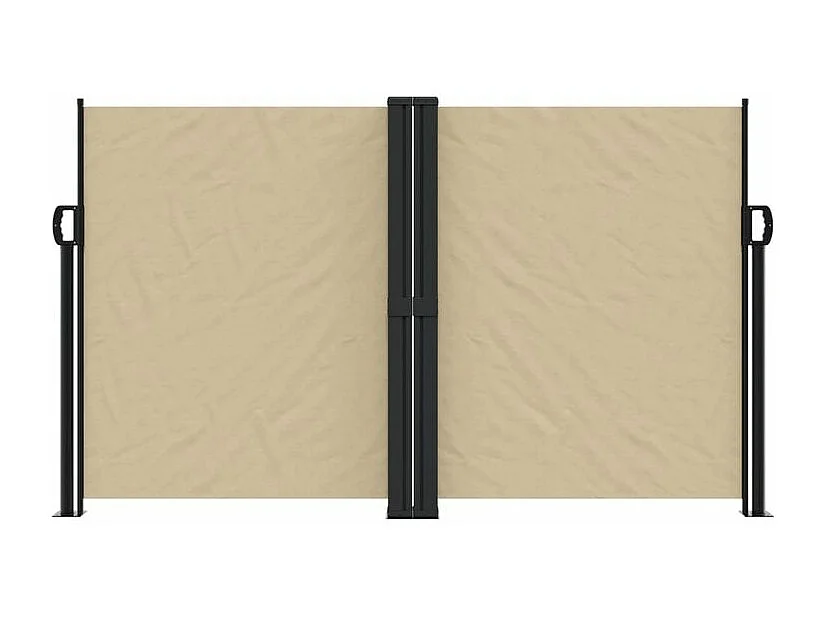 Auvent latéral rétractable beige 140x1200