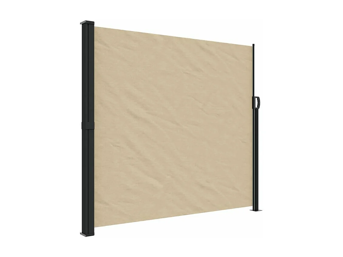 Auvent latéral rétractable beige 180x600