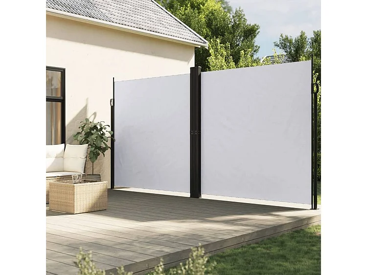 Auvent latéral rétractable blanc 200x1000