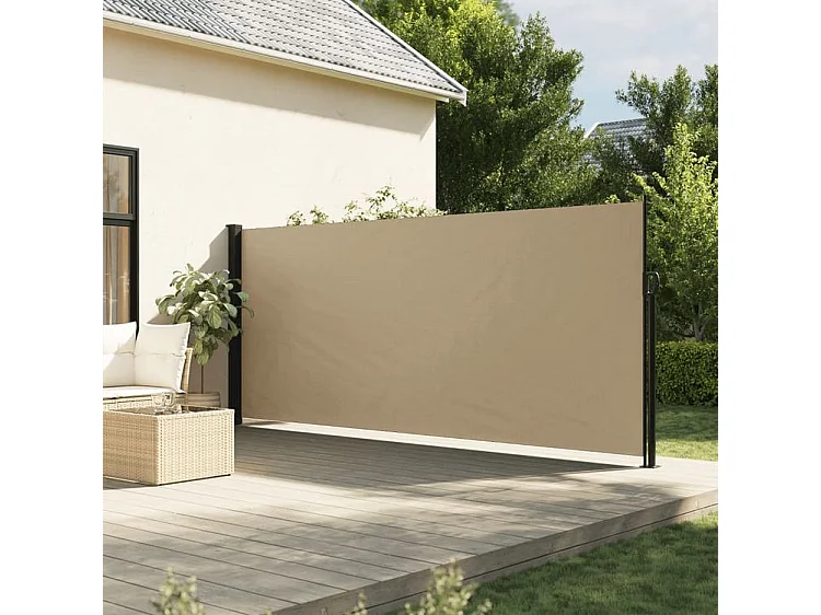 Auvent latéral rétractable beige 170x300