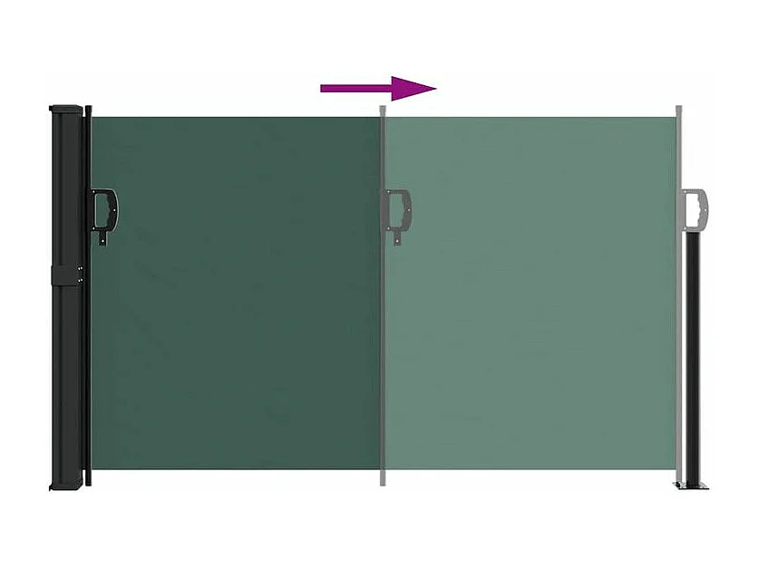 Auvent latéral rétractable vert foncé 120x300