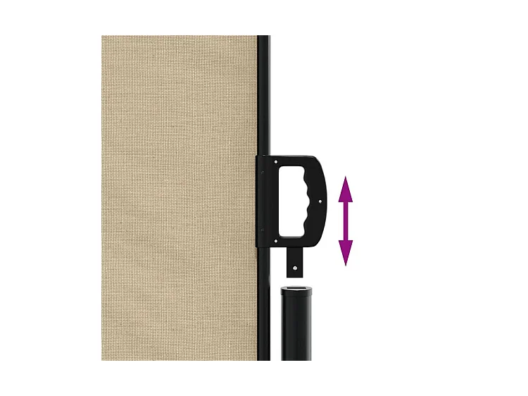 Auvent latéral rétractable beige 160x300