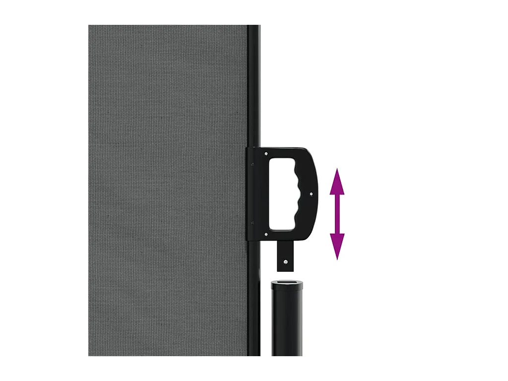 Auvent latéral rétractable anthracite 220x500