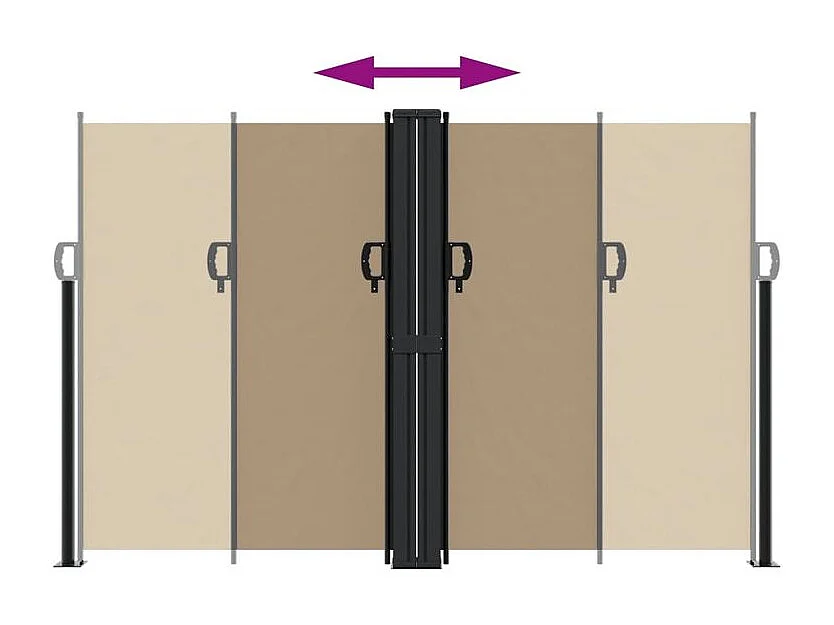 Auvent latéral rétractable taupe 160x1200