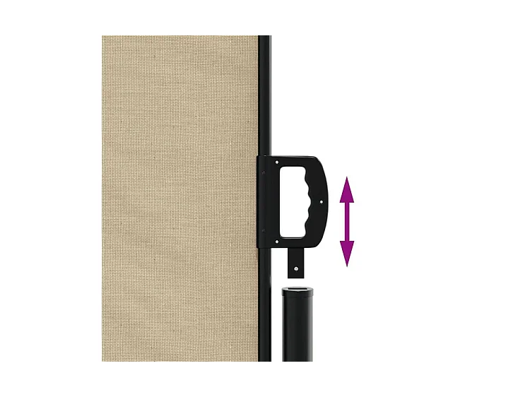 Auvent latéral rétractable beige 140x300