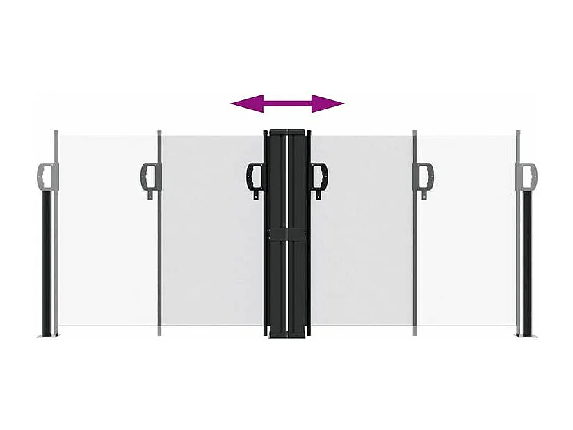 Auvent latéral rétractable blanc 100x600