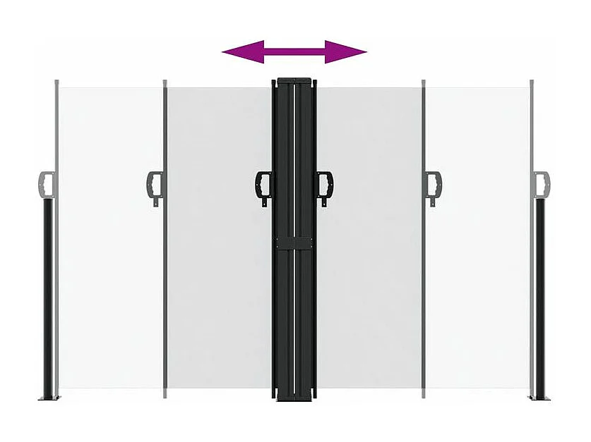 Auvent latéral rétractable blanc 160x1000