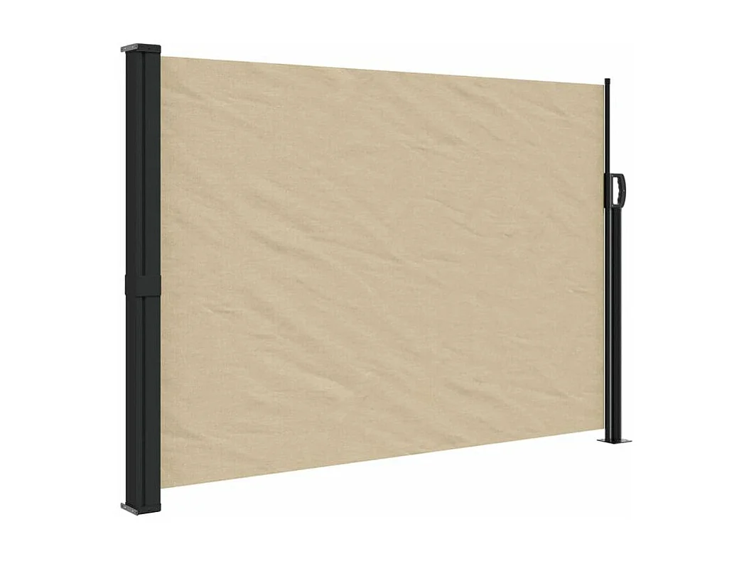 Auvent latéral rétractable beige 140x500