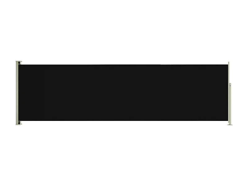 Auvent latéral rétractable de patio 180x600 Noir