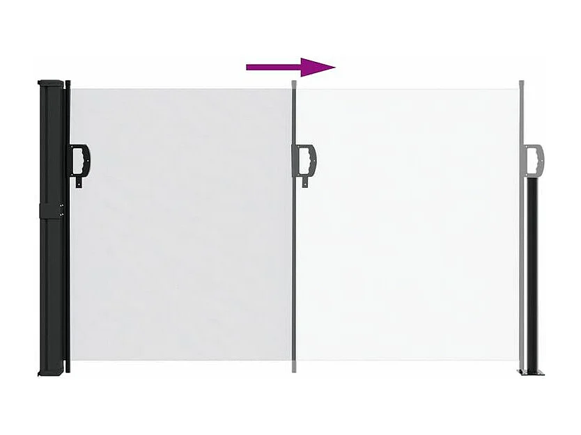 Auvent latéral rétractable blanc 120x300