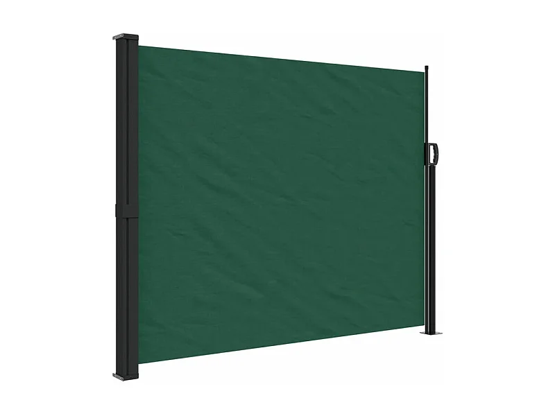 Auvent latéral rétractable vert foncé 160x600