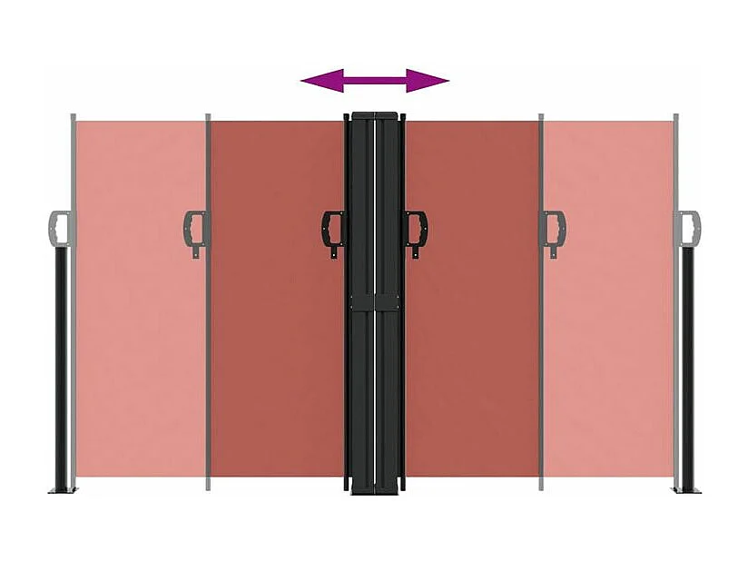 Auvent latéral rétractable terre cuite 140x1200