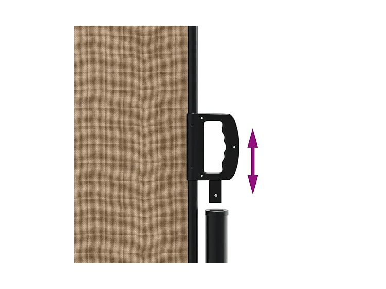 Auvent latéral rétractable taupe 140x1000