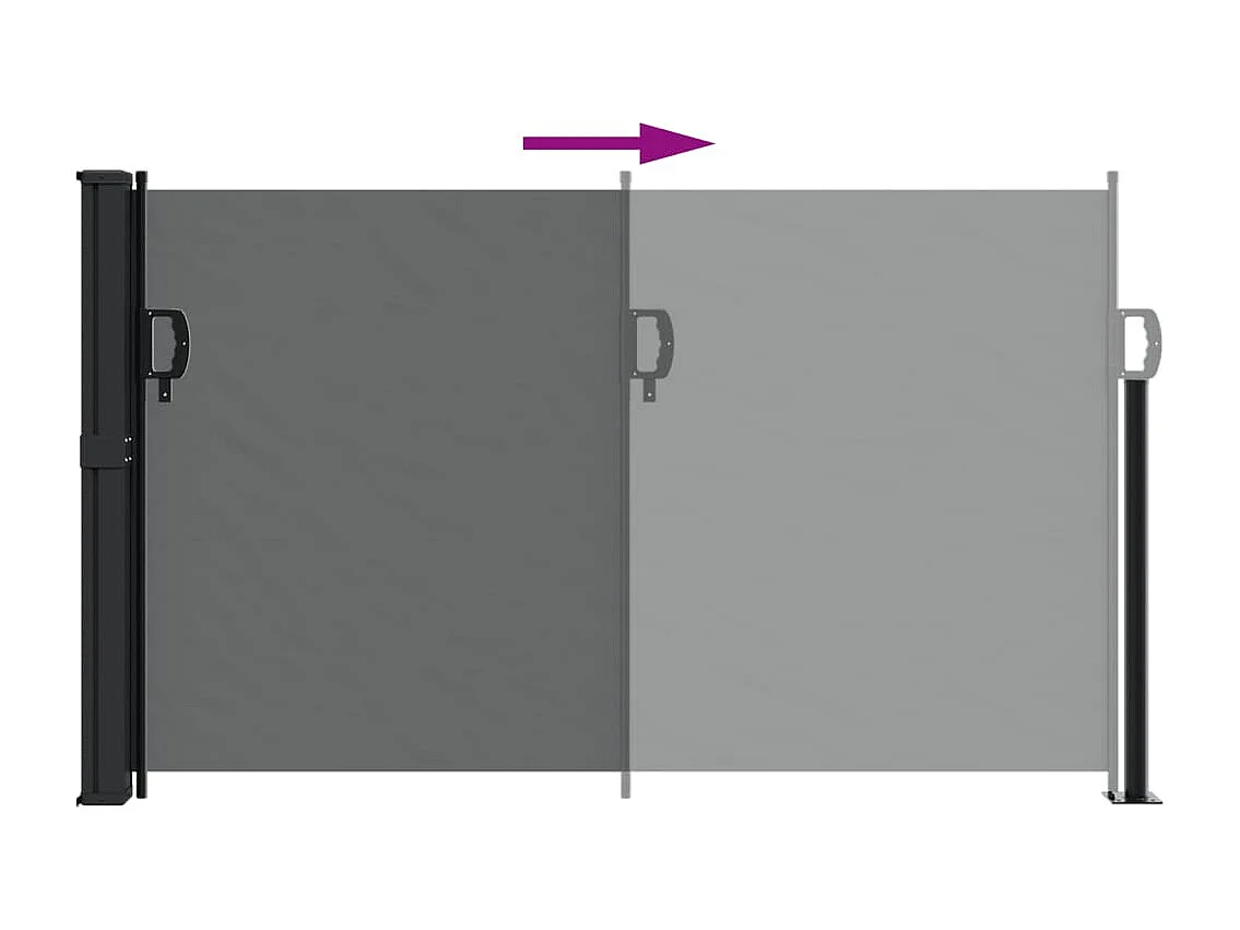 Auvent latéral rétractable anthracite 120x600