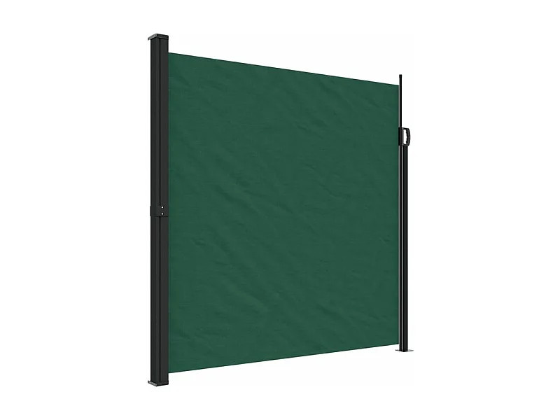 Auvent latéral rétractable vert foncé 200x600