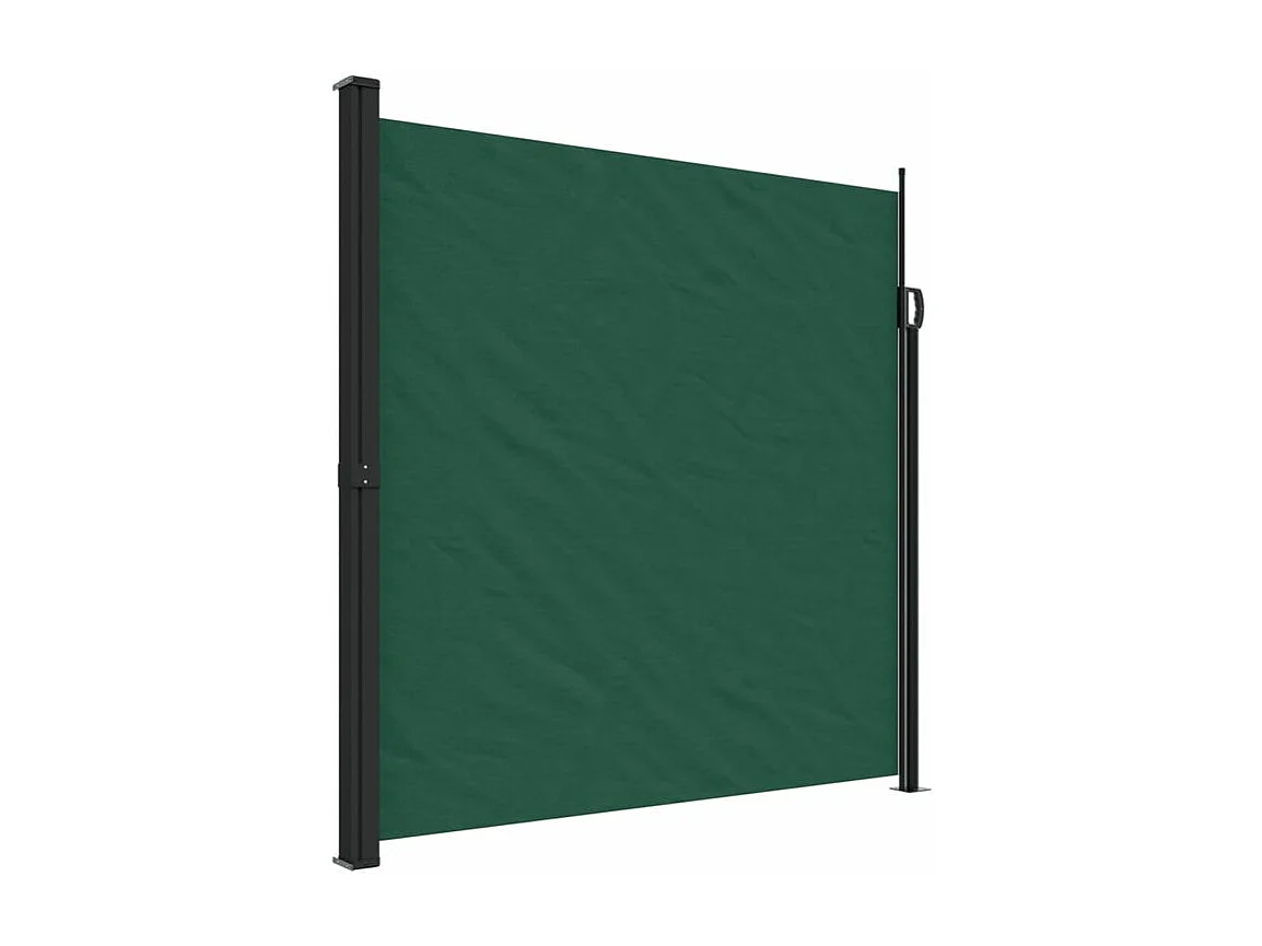 Auvent latéral rétractable vert foncé 200x600