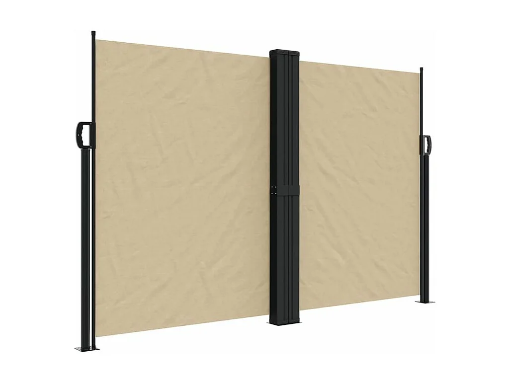 Auvent latéral rétractable beige 160x600