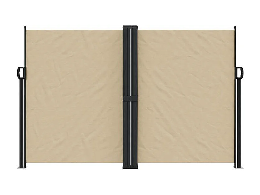 Auvent latéral rétractable beige 160x600