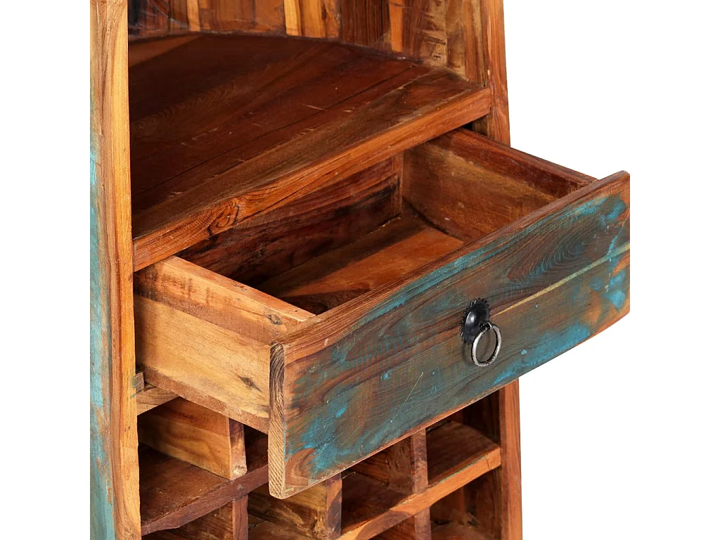 Casier à bouteilles 50x40x180 Bois massif de récupération