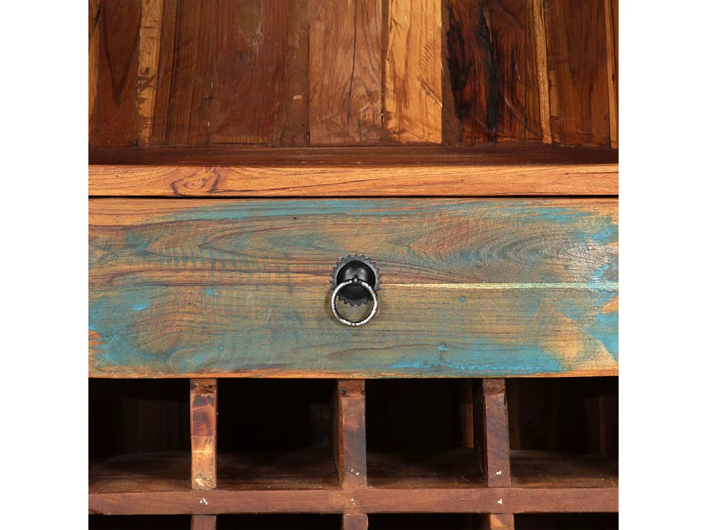 Casier à bouteilles 50x40x180 Bois massif de récupération