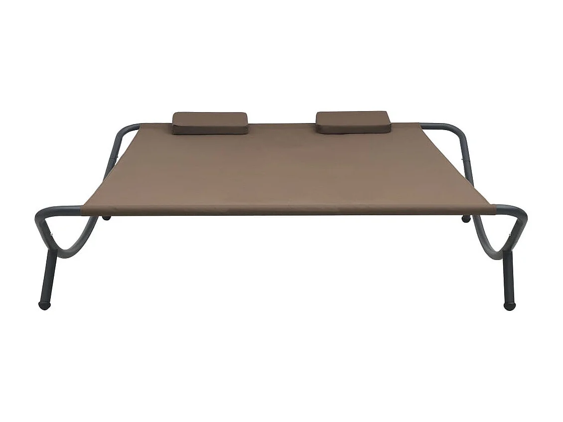 Chaise longue d'extérieur Tissu Marron