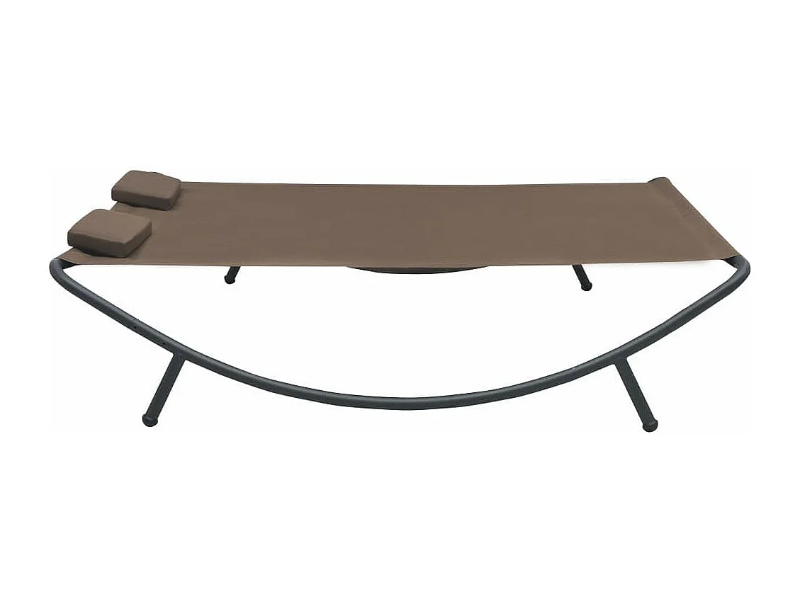 Chaise longue d'extérieur Tissu Marron