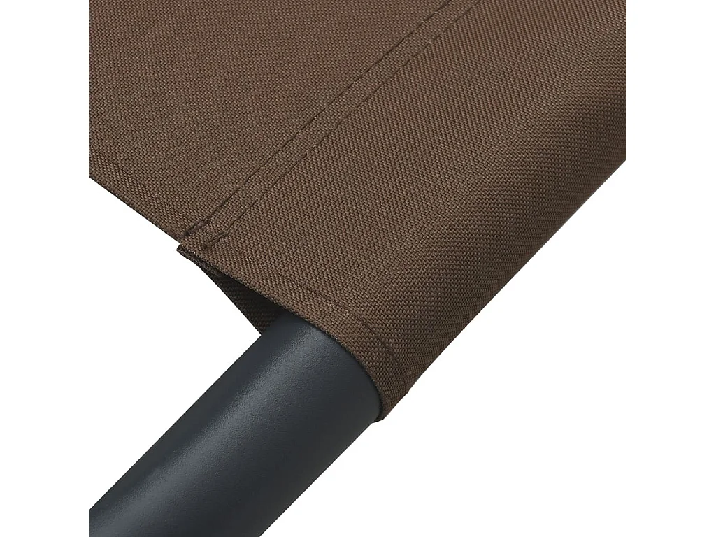 Chaise longue d'extérieur Tissu Marron