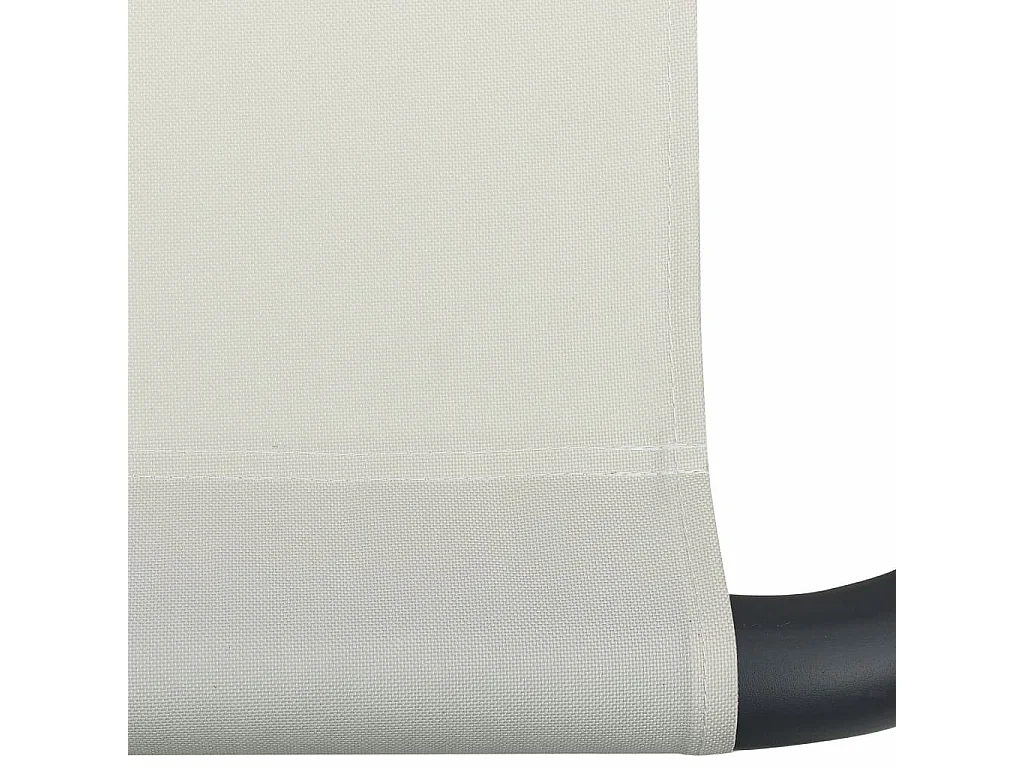 Chaise longue d'extérieur Tissu Crème