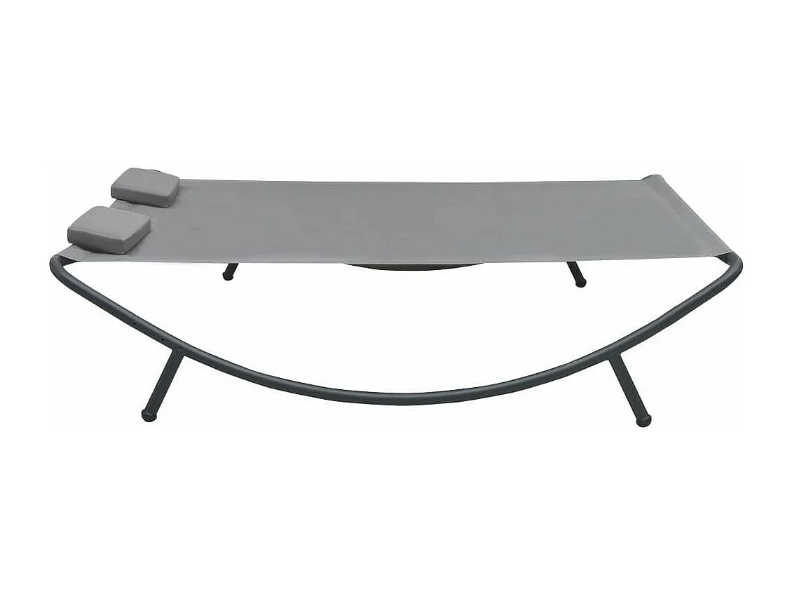 Chaise longue d'extérieur Tissu Anthracite