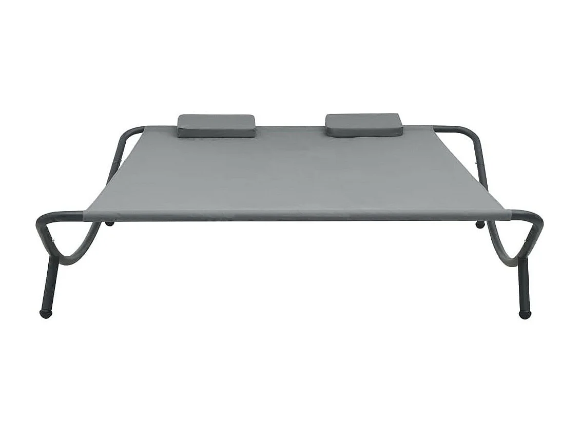 Chaise longue d'extérieur Tissu Anthracite