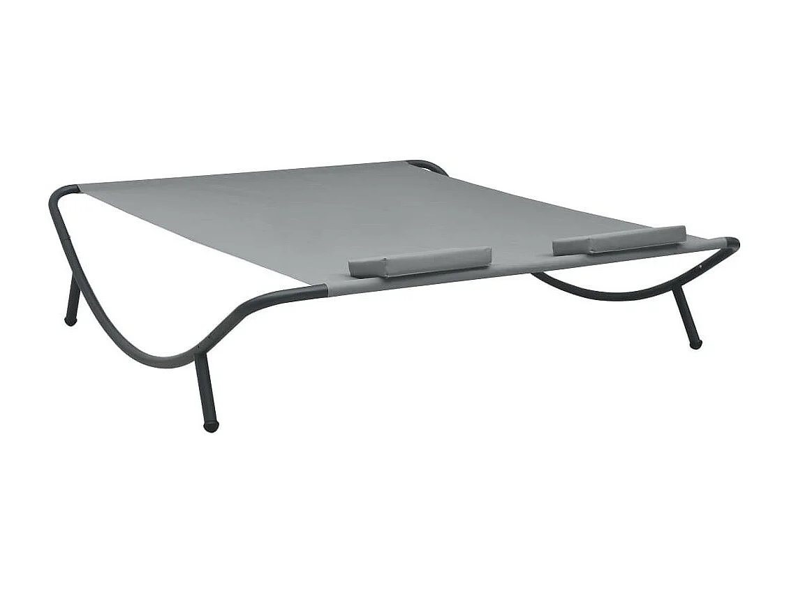 Chaise longue d'extérieur Tissu Anthracite