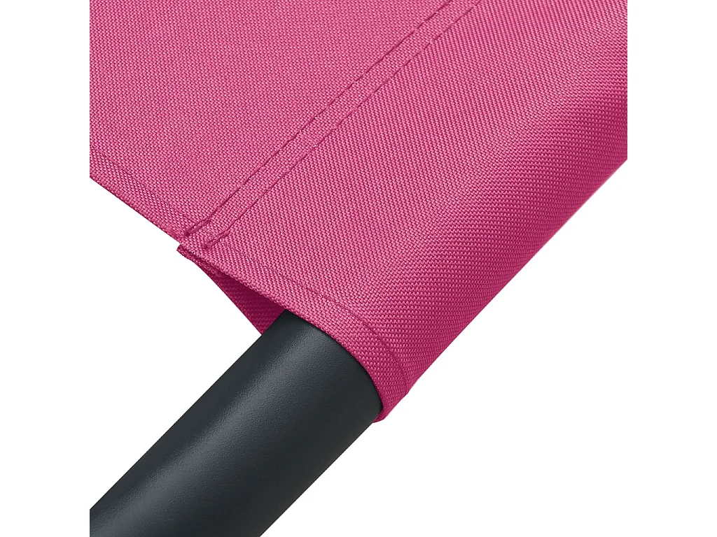 Lit de repos d'extérieur avec auvent et oreiller Rose