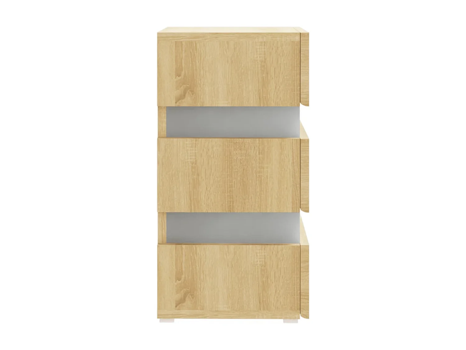 Table de chevet à LED Chêne sonoma 45x35x67