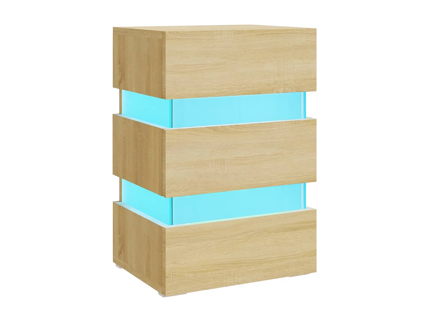 Table de chevet à LED Chêne sonoma 45x35x67