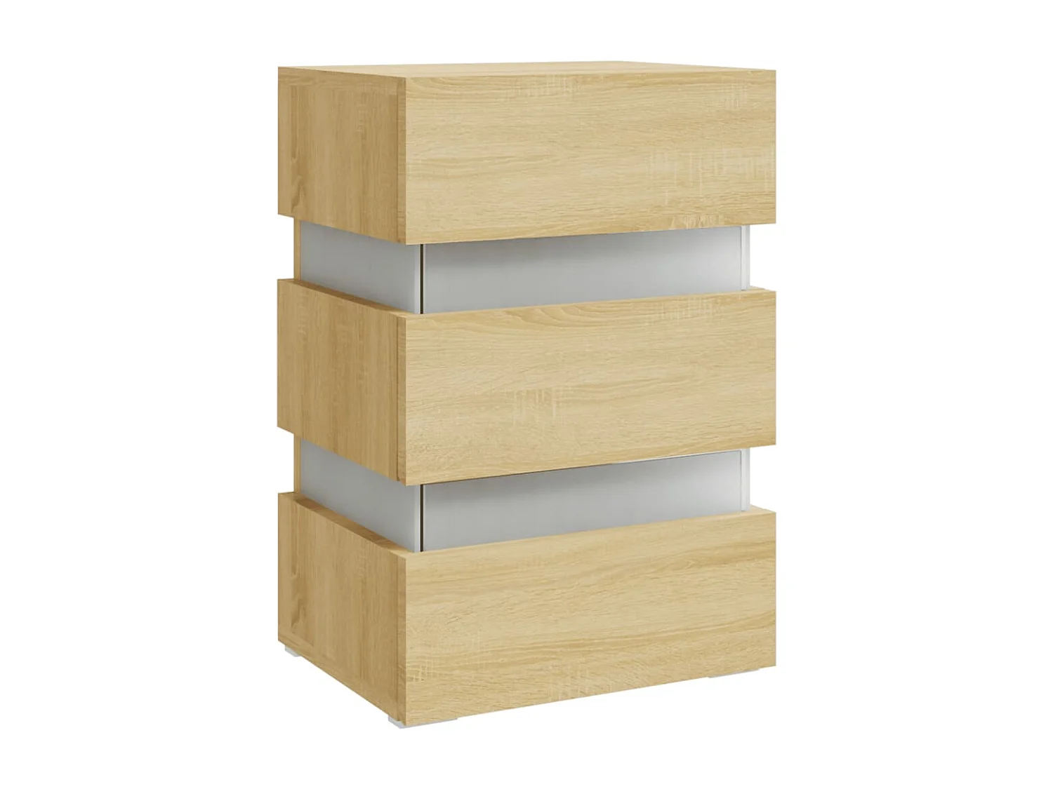 Table de chevet à LED Chêne sonoma 45x35x67