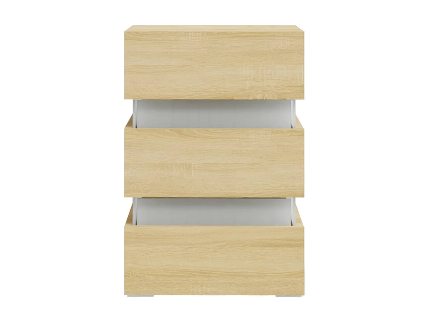 Table de chevet à LED Chêne sonoma 45x35x67