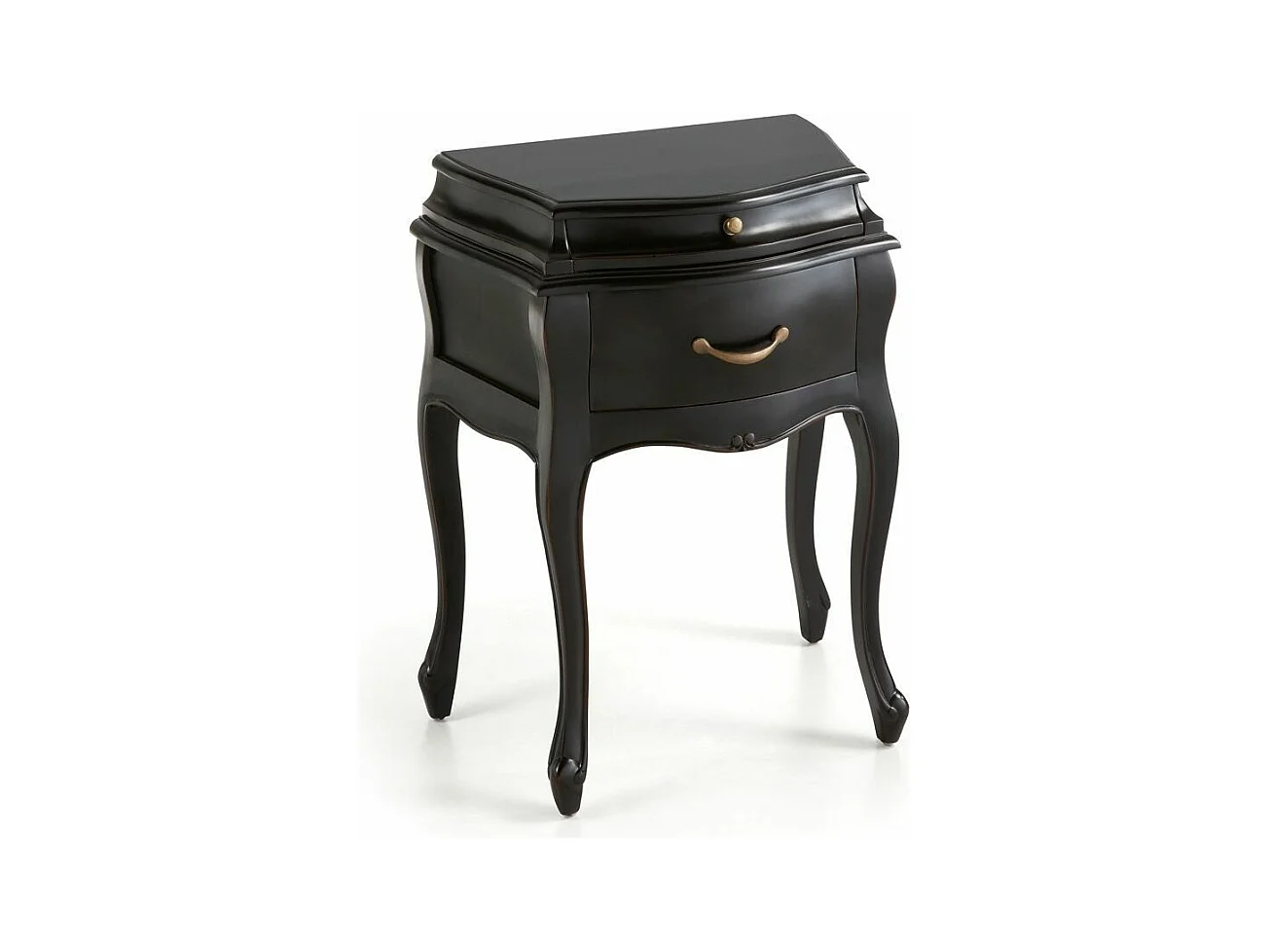 Chevet en bois d'acajou noir 4 tiroirs Klacik 57cm
