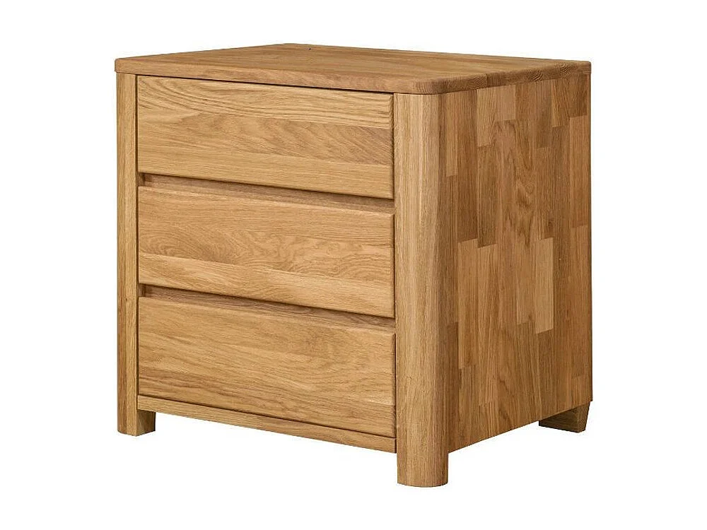 Mueble Eliza de madera maciza de roble con 3 cajones