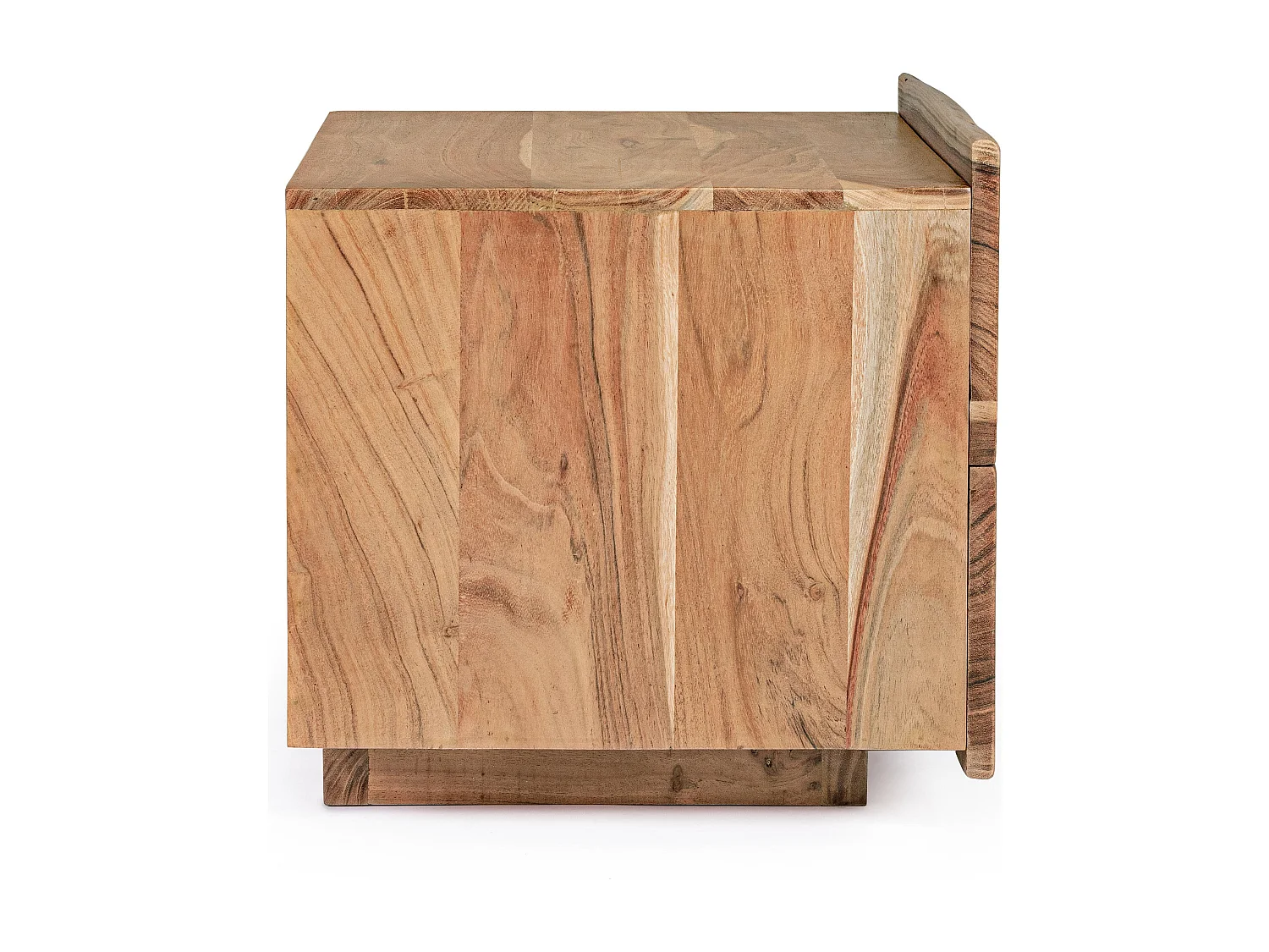 Table de chevet 2 tiroirs bois acacia naturel Denia 60cm