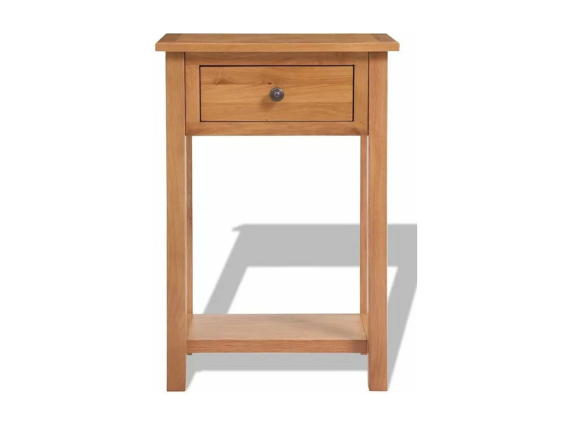 Table de chevet 1 tiroir chêne massif clair Candice 50cm