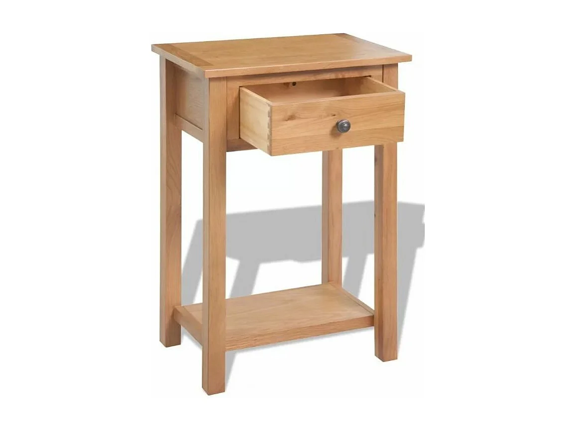 Table de chevet 1 tiroir chêne massif clair Candice 50cm