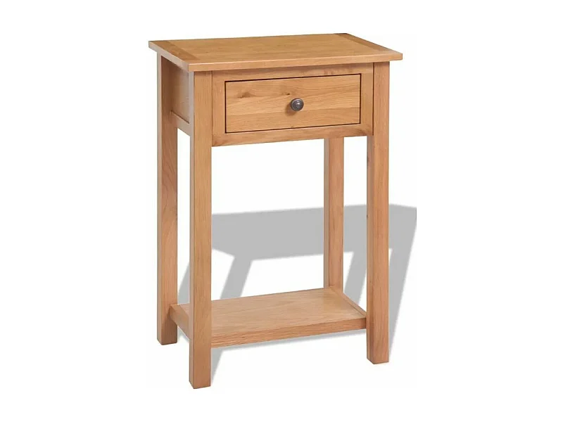 Table de chevet 1 tiroir chêne massif clair Candice 50cm