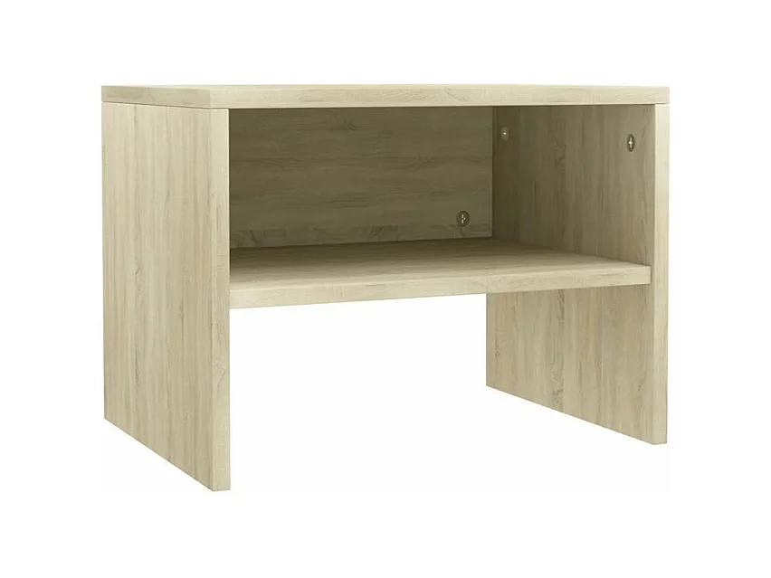Table de chevet bois chêne sonoma Tsela