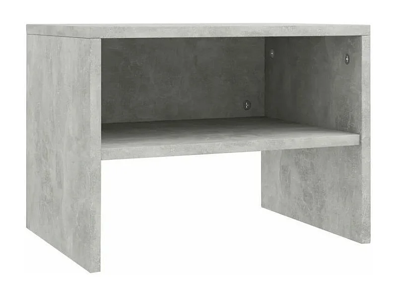 Table de chevet bois gris effet béton Tsela