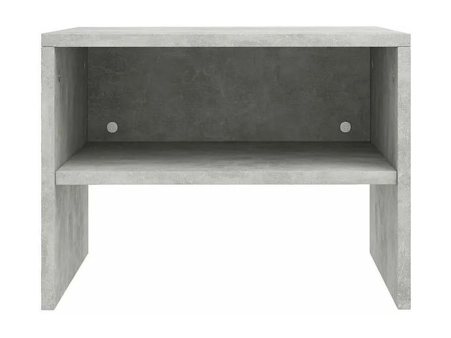 Table de chevet bois gris effet béton Tsela