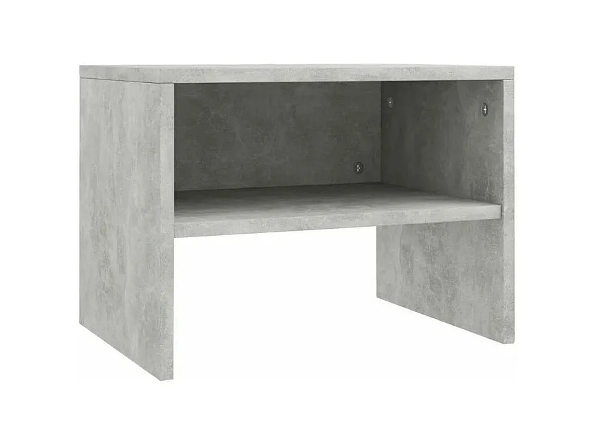 Table de chevet bois gris effet béton Tsela