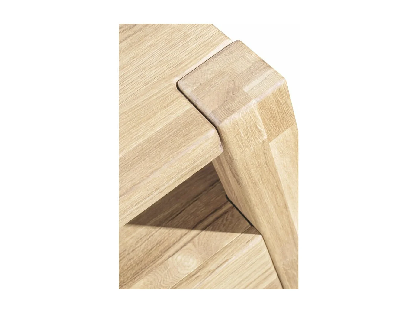 Meuble en bois de chêne massif blanchi 1 tiroir Valoria 53cm